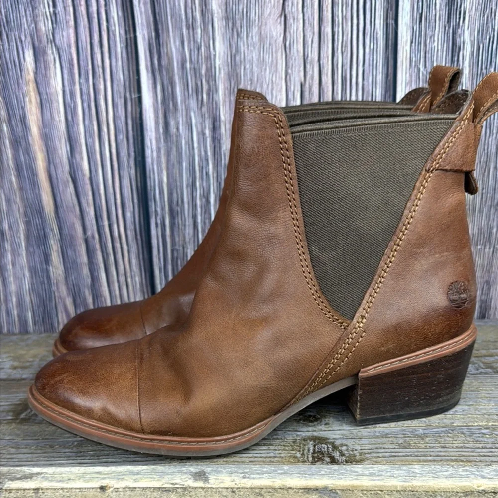 Brown Leather Ankle Boots - Picture 2 of 12